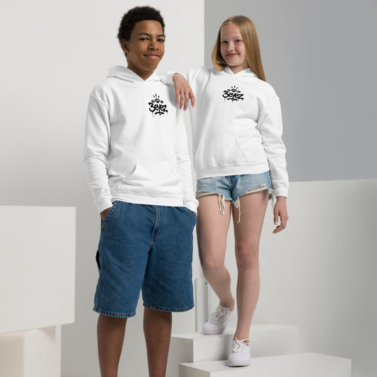 White 2 sided hoodie