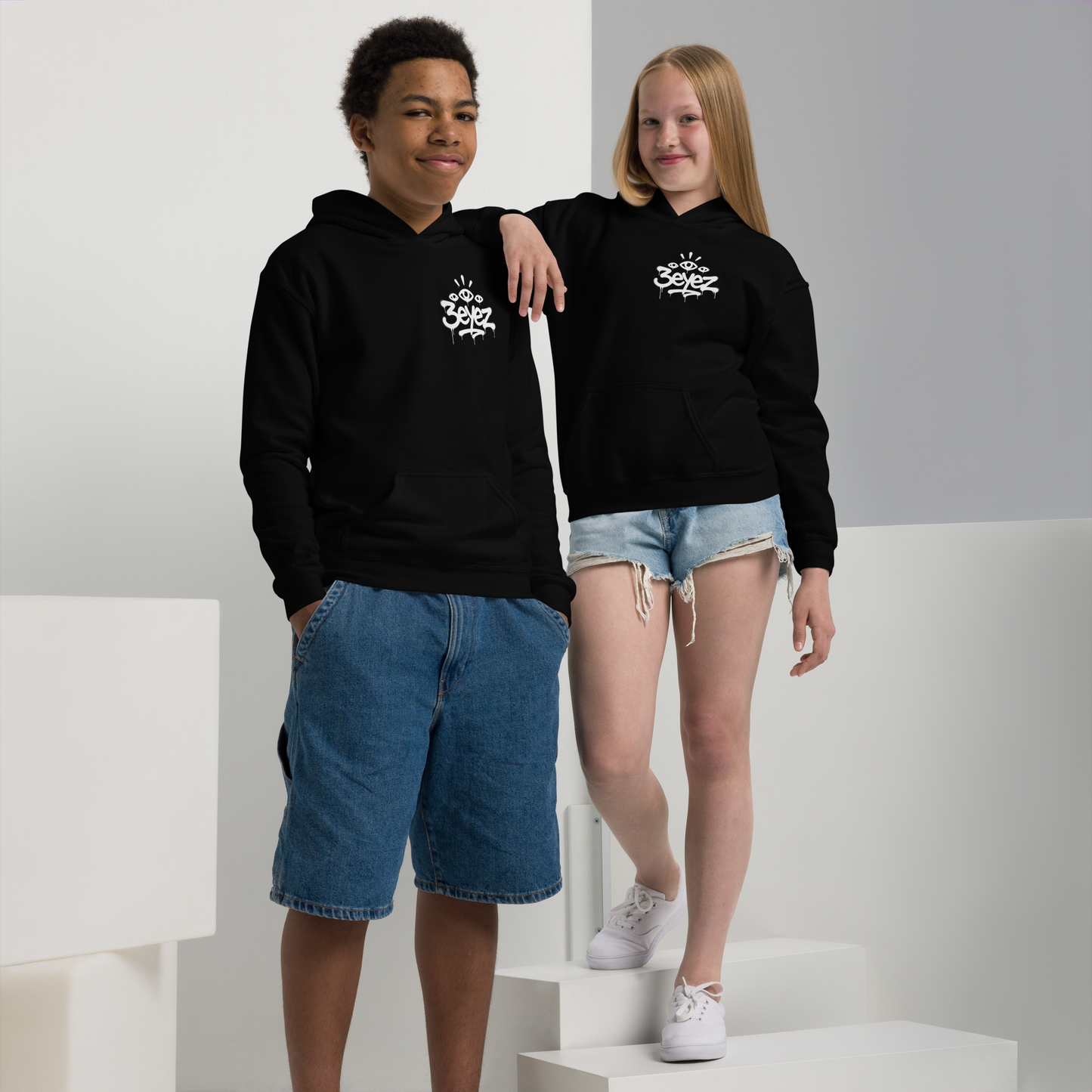 Black 2 sided hoodie